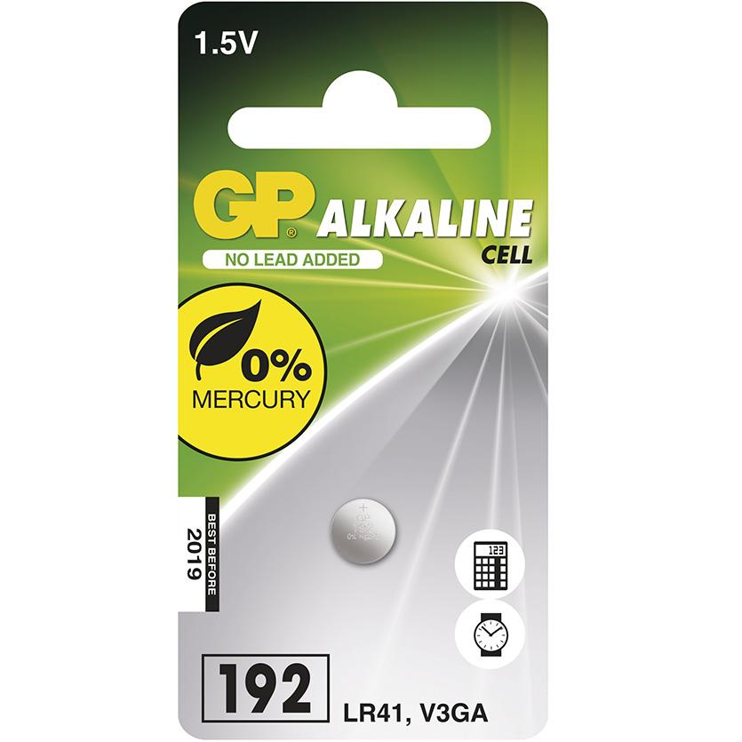 Alkalická knoflíková baterie GP 192F (LR41)