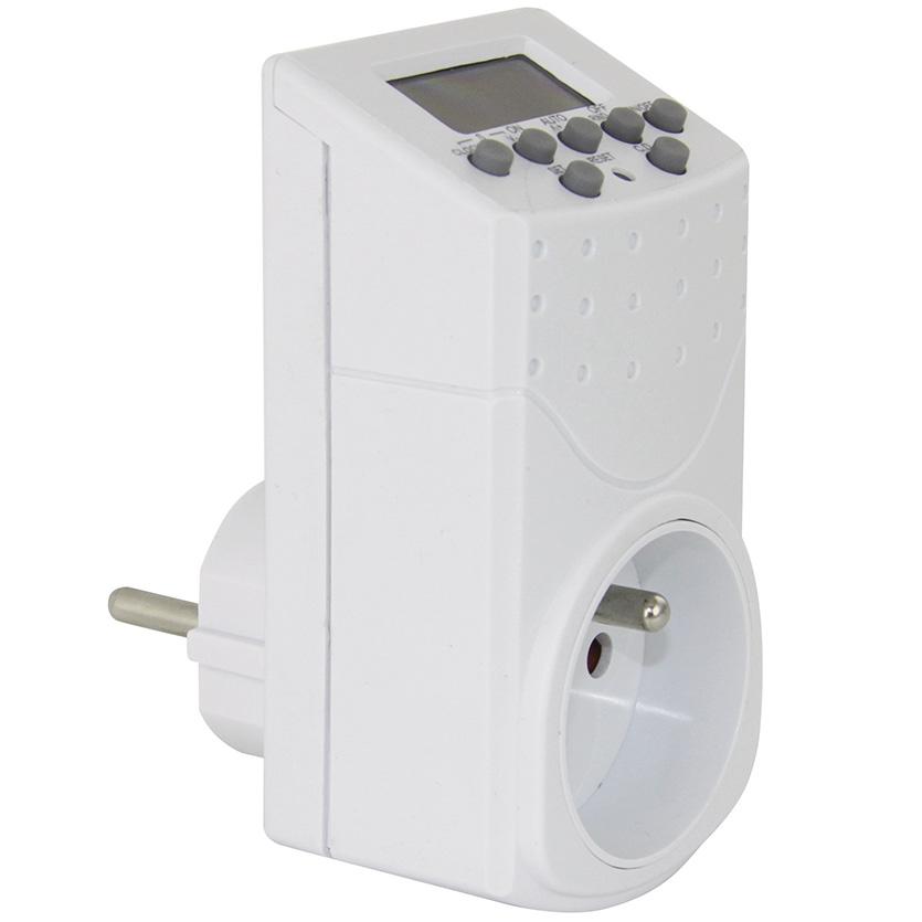 Časovač – digitální spínací zásuvka IP20 Baumax