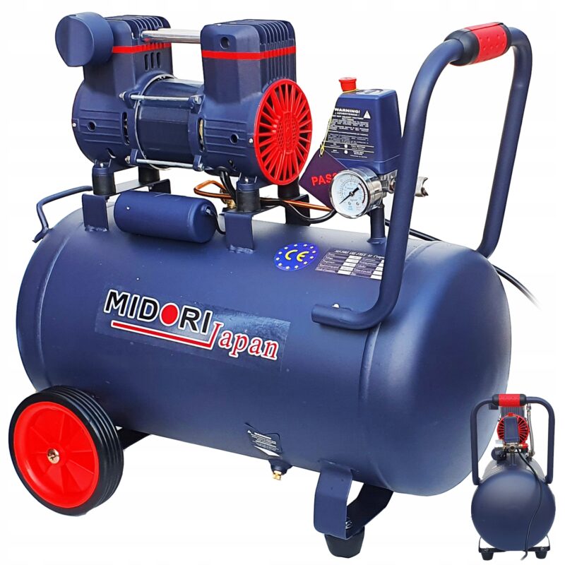 Dvoupístový kompresor bezolejový 25L 1