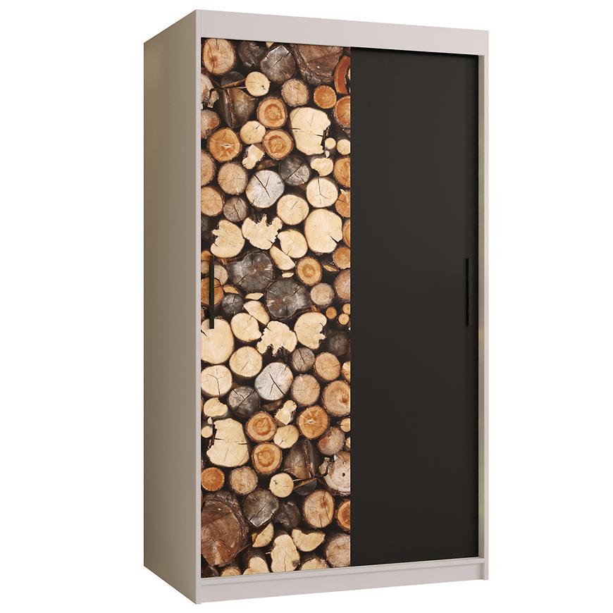 Skříň COUNTRY 100 fehér/černá Baumax