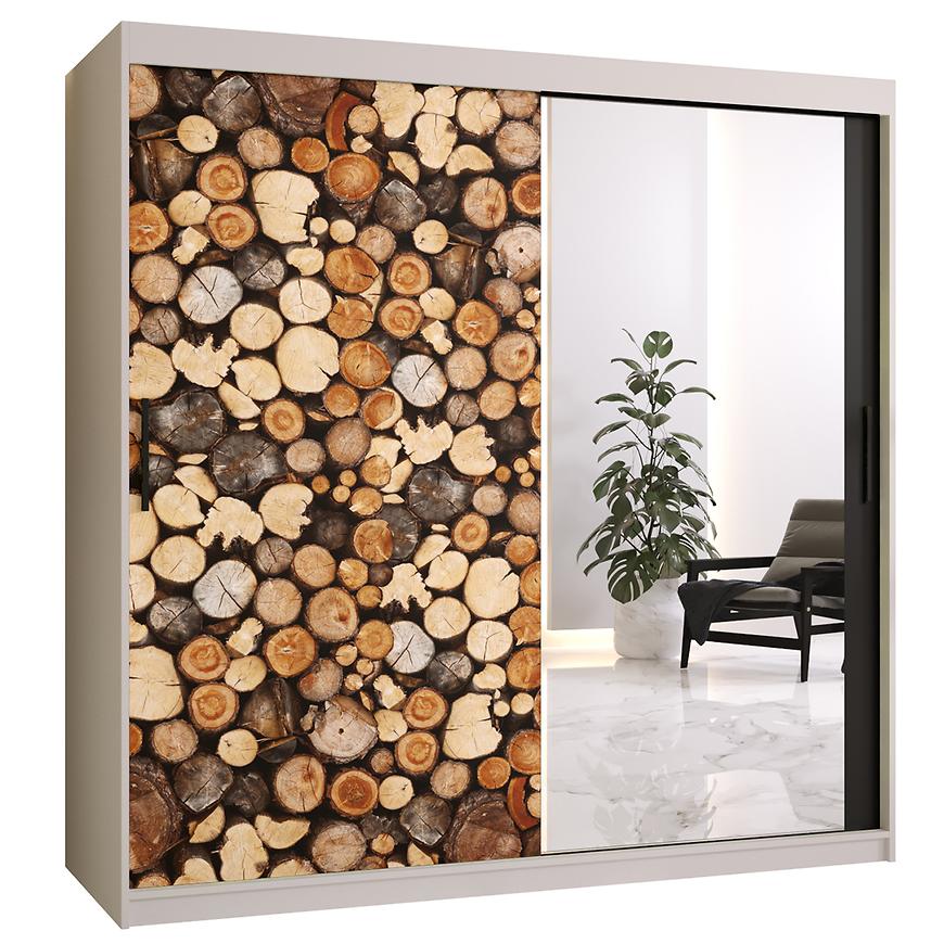 Skříň COUNTRY 2 180 fehér/zrcadlo Baumax