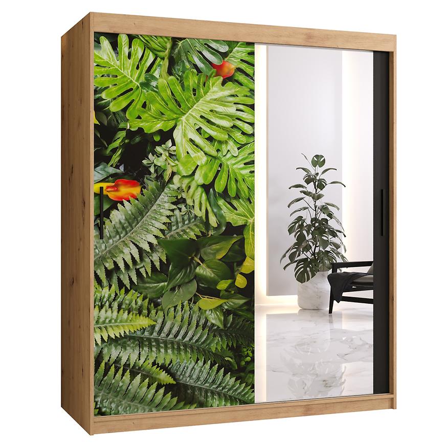 Skříň Kinszasa 2 150 dub artisan/zrcadlo Baumax