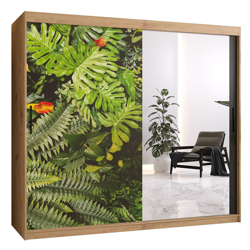 Skříň Kinszasa 2 200 dub artisan/zrcadlo Baumax