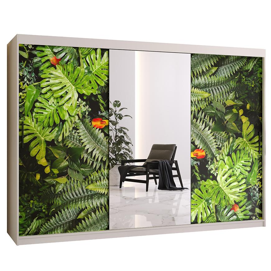 Skříň Kinszasa 2 250 bílá/zrcadlo Baumax