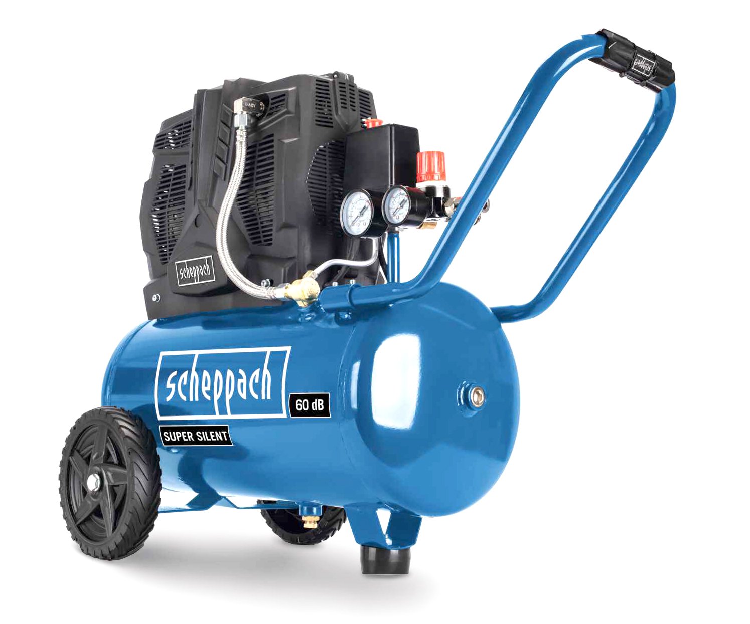 Scheppach HC 25 Si tichý dvouválcový bezolejový kompresor
