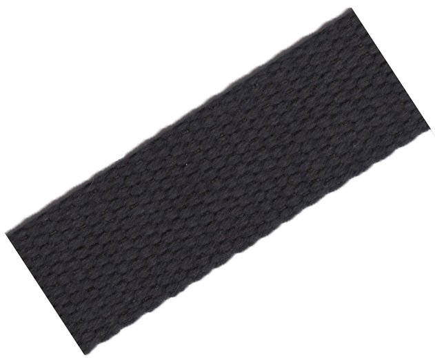 Popruh bavlna černý - 40mm