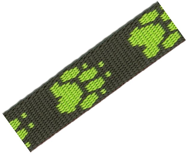 Popruh polypropylen tlapka hnědý/zelený - 20mm