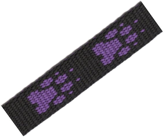 Popruh polypropylen tlapka černý/fialový 16mm