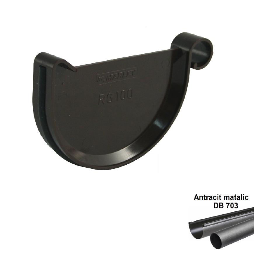 Čelo žlabu antracit-metalic 125 mm MARLEY Marley