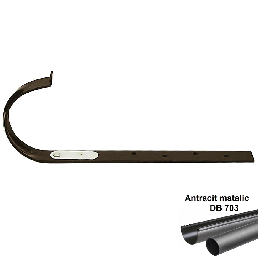Kovový hák rovný antracit-metalic 125 mm MARLEY Marley