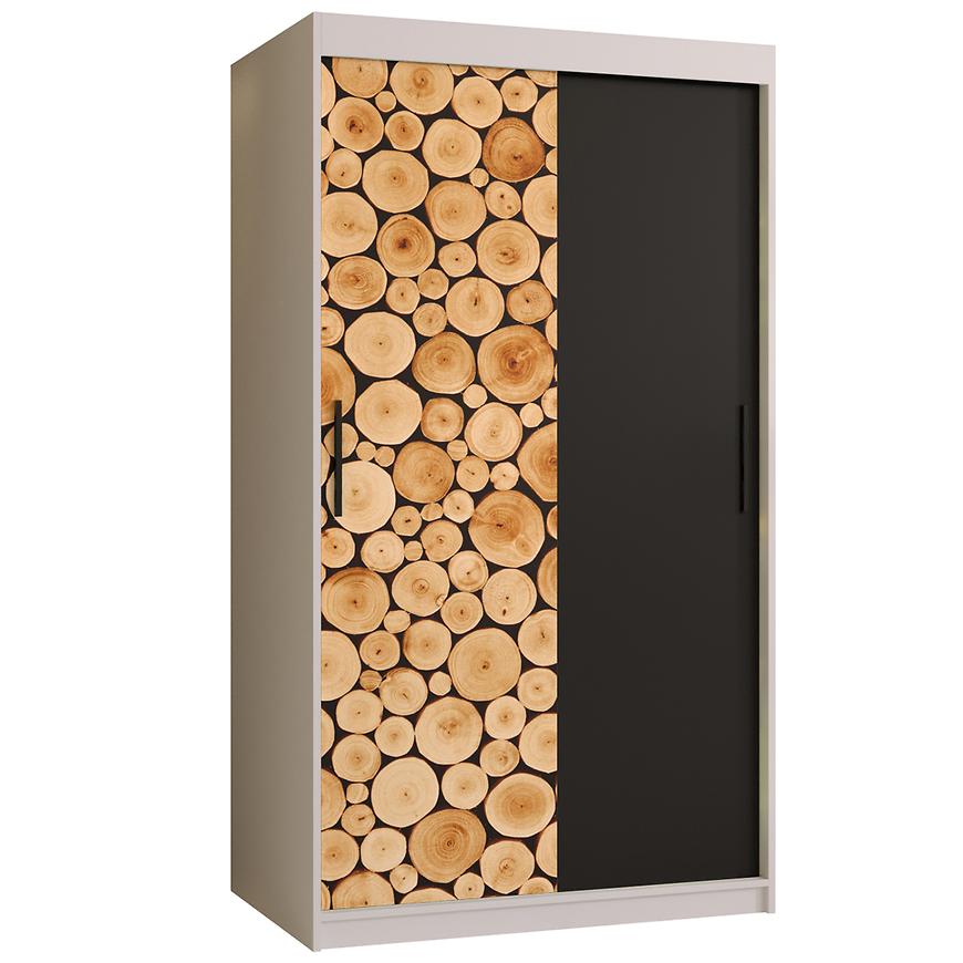 Skříň Polano 100 bílá/černá Baumax