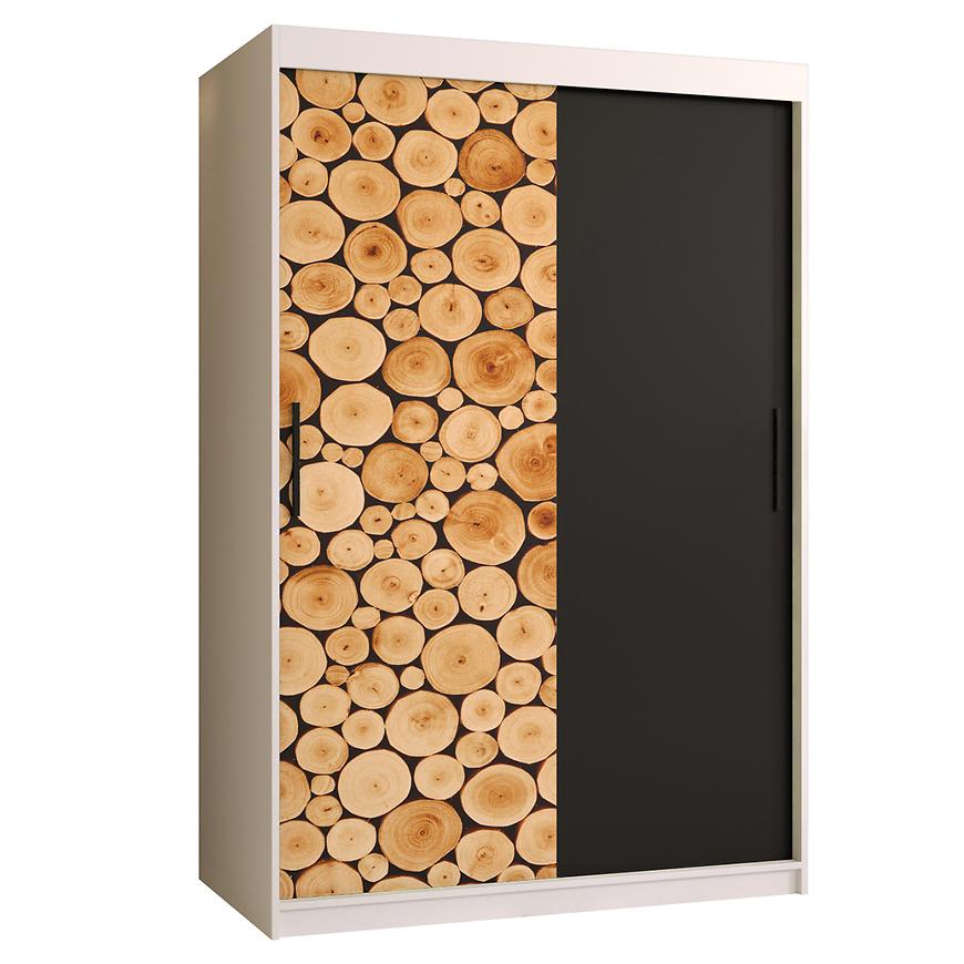 Skříň Polano 120 bílá/černá Baumax