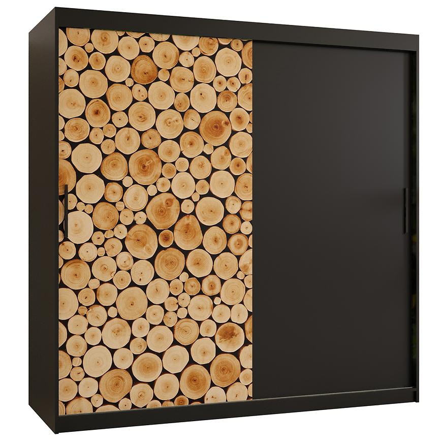 Skříň Polano 180 černá/černá Baumax