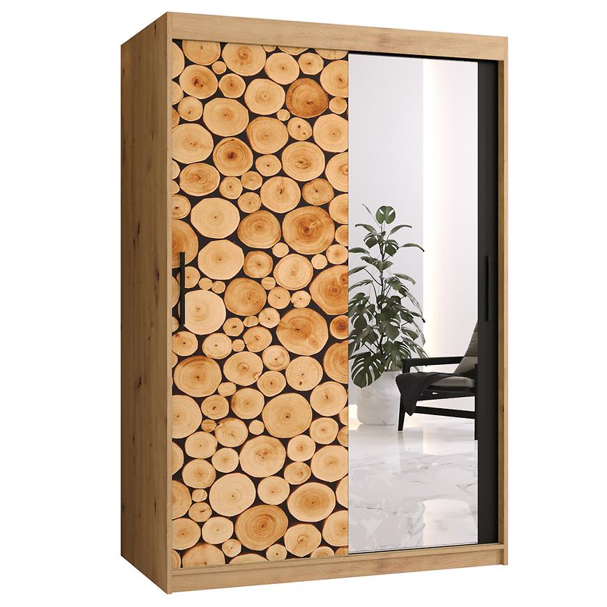 Skříň Polano 2 120 dub artisan/zrcadlo Baumax