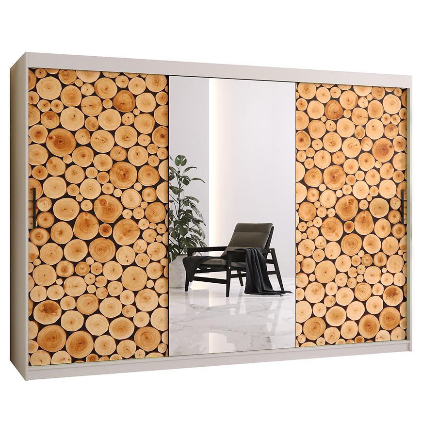 Skříň Polano 2 250 bílá/zrcadlo Baumax