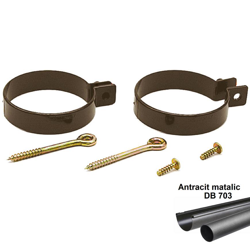 Trubková spona šroub (pár) antracit-metalic 75 mm MARLEY Marley