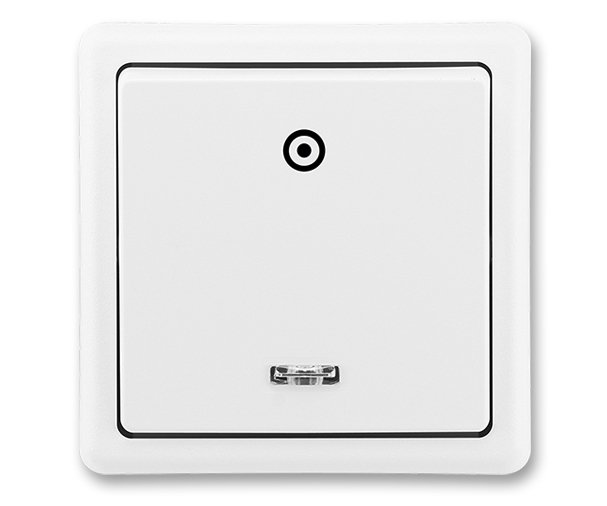 Tlačítko se signalizační doutnavkou Classic B1 bílé