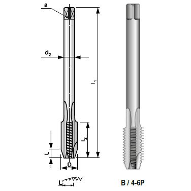 Závitník strojní metrický HSS/2N Bučovice - M2