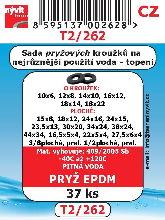 Sada pryžových kroužků 37ks mix T2/262