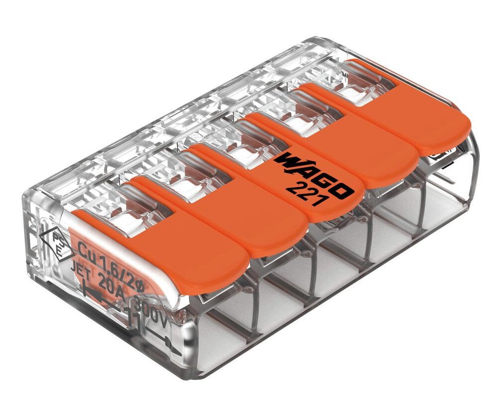 Svorka WAGO s páčkami 221 - 5x0.2-4