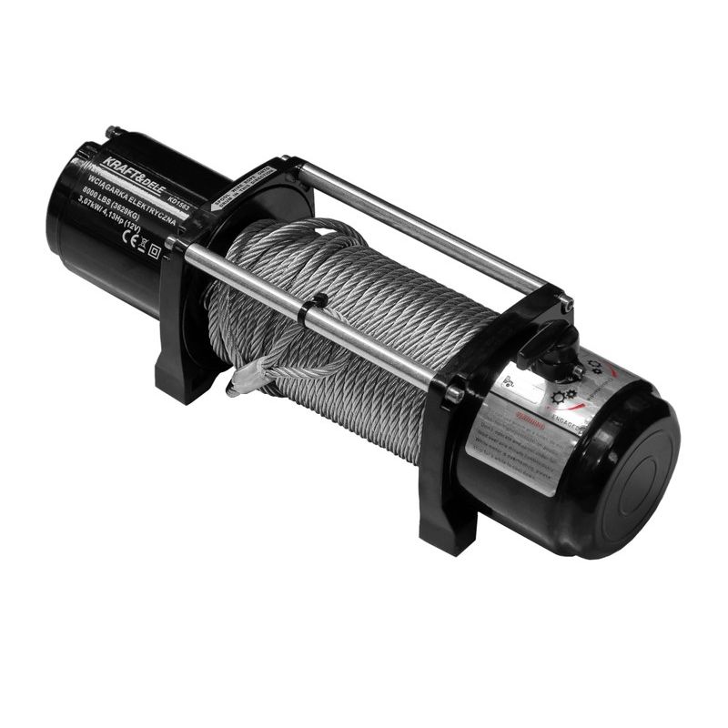 Elektrický lanový naviják 3 kW 12V 3629kg KD1563 KRAFT&DELE