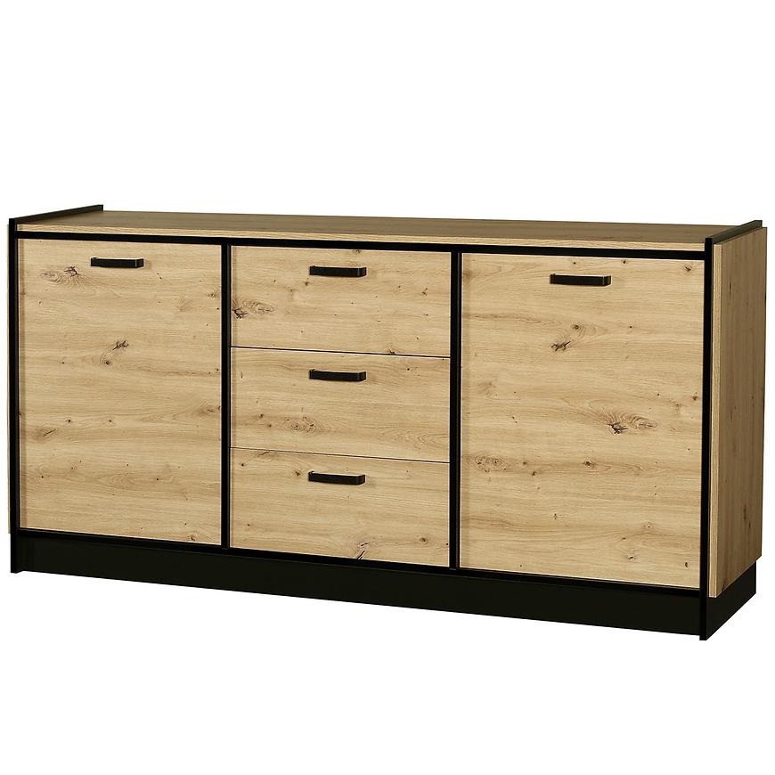 Komoda 2d3s Karia dub artisan/dub artisan+černá Baumax