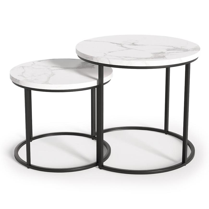 Konferenční stolek Oreo bílá mramor/černá Baumax