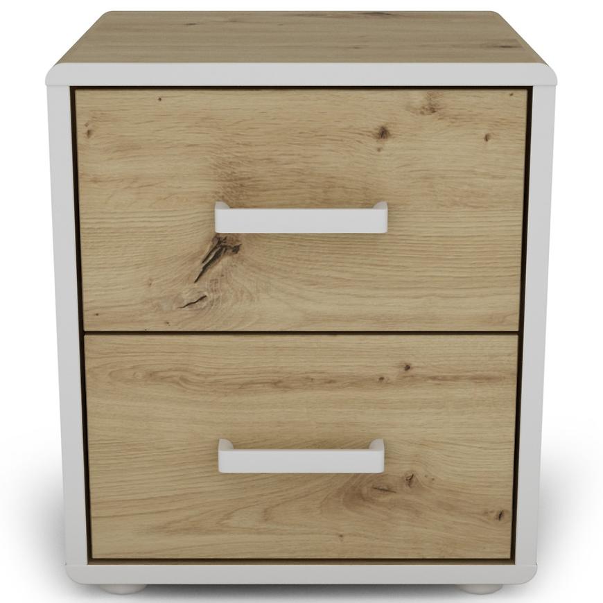 Noční stolek Capannoli 40 2s dub artisan/bílá Baumax