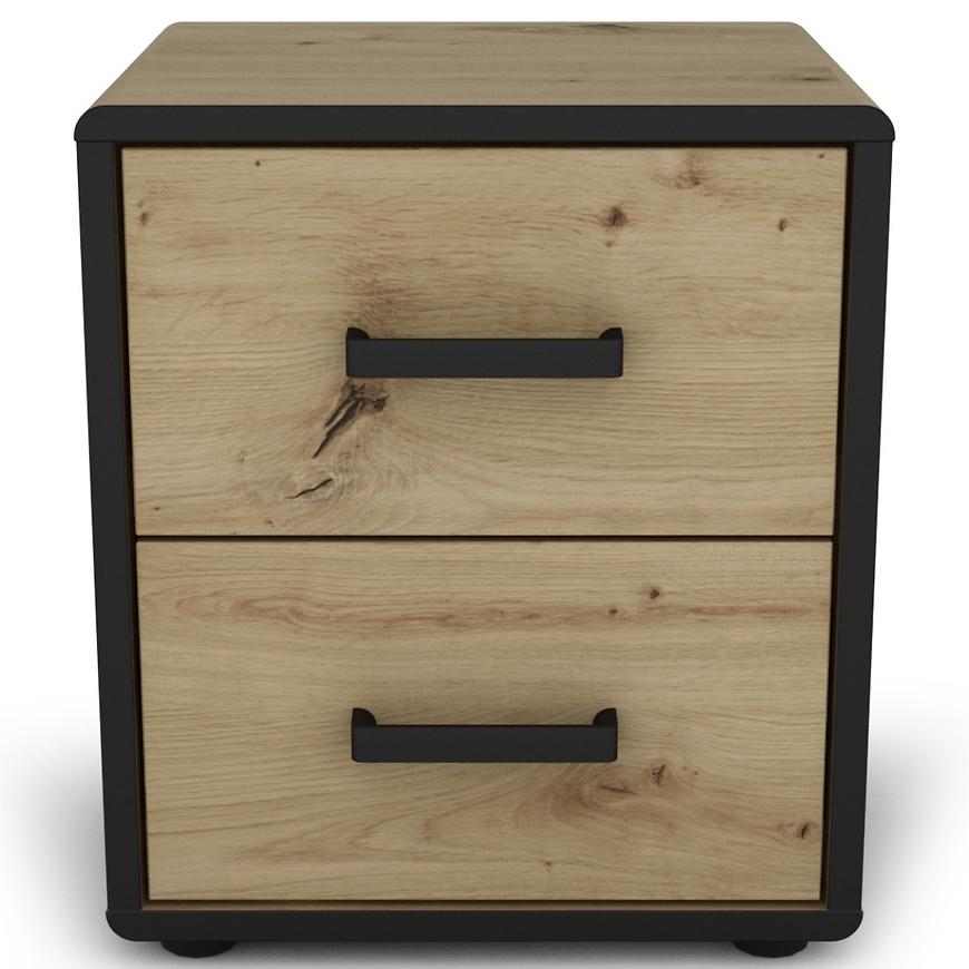 Noční stolek Capannoli 40 2s dub artisan/černá Baumax