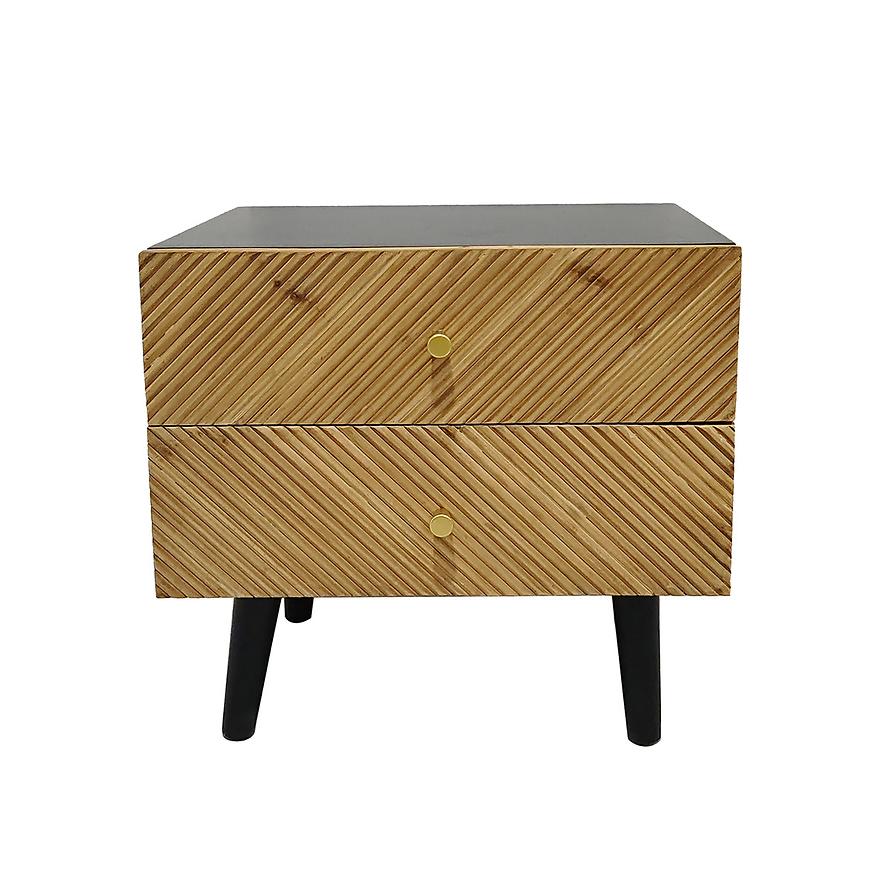 Noční stolek Vermont 48x35x45 black/wood Baumax