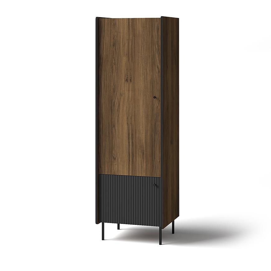 Skříň Prestigo P2 2D ořech war/san seb/černá mat Baumax