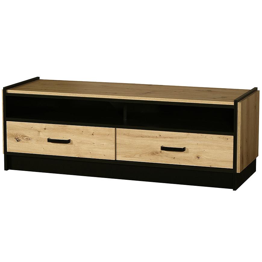 TV stolek 2S Karia dub artisan/dub artisan+černá Baumax
