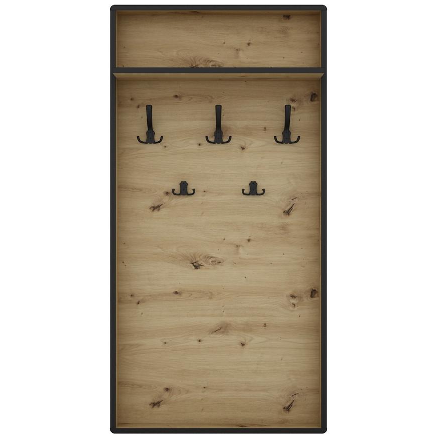 Věšák Capannoli dub artisan/černá Baumax