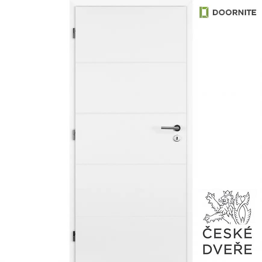 Interiérové dveře Quatro plné 60L bílé DOORNITE