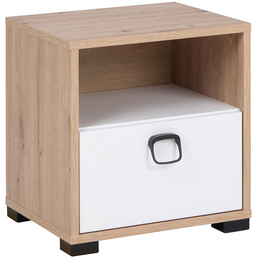 Noční stolek Kevin 9 artisan/grafit/bílá Baumax