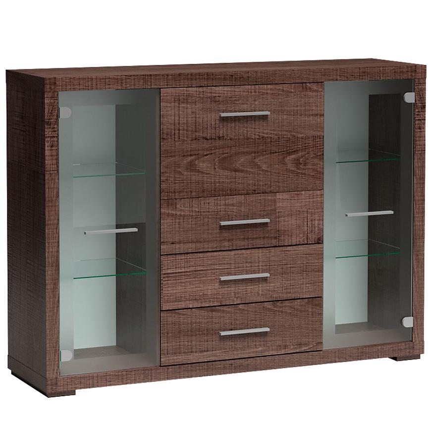 Vitrína Vegas v8 santana tmavá Baumax