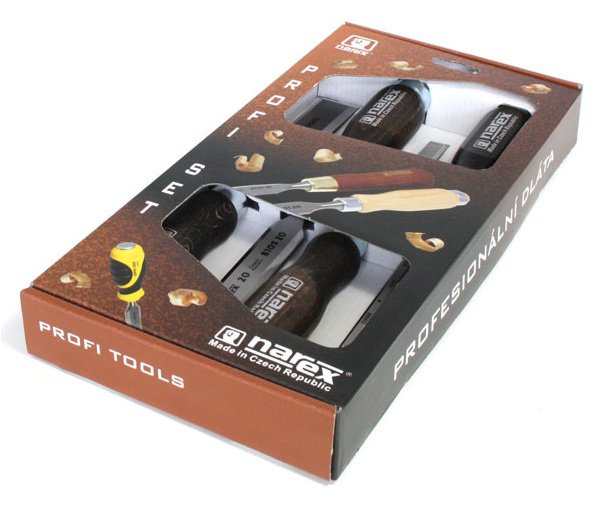 Sada plochých dlát 4ks 6-26mm Wood line Profi Narex 8630 - mořená 8630 20