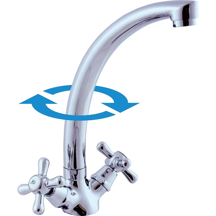 RAV-SLEZÁK Baterie dřezová stojánková MORAVA MK120.0/3 RAV-SLEZÁK