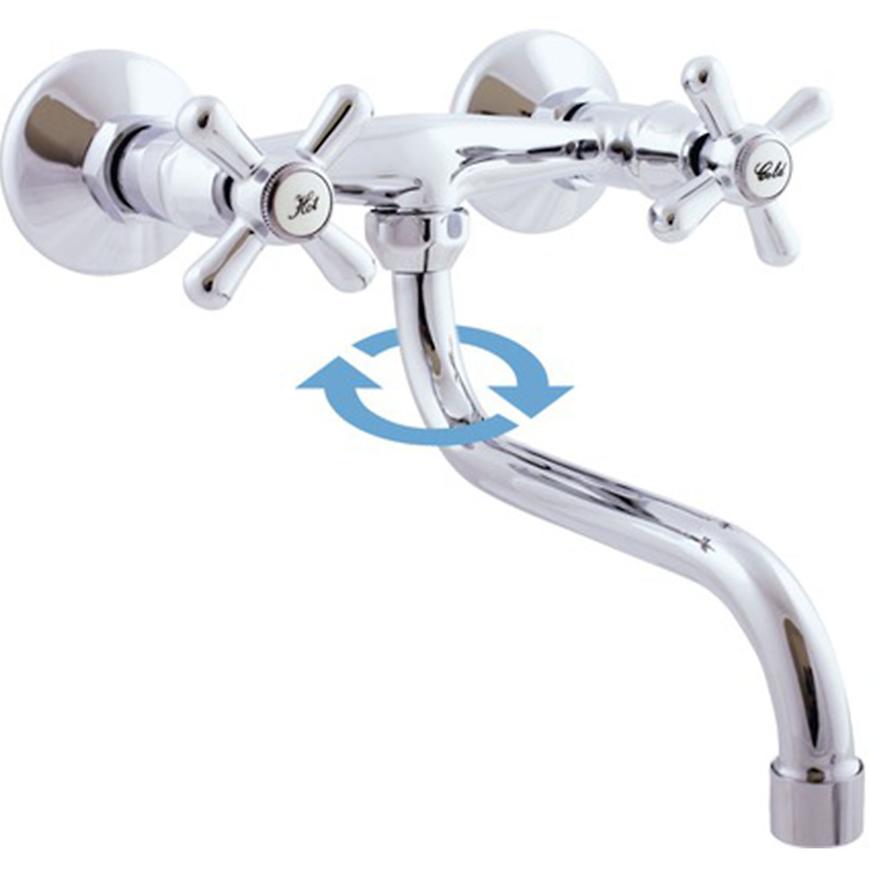 RAV-SLEZÁK Baterie dřezová/umyvadlová nástěnná MORAVA MK101.5/21 RAV-SLEZÁK