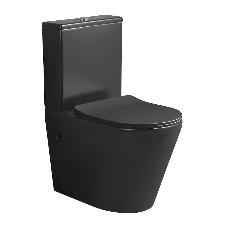 WC kombi bez splachovacího kruhu LVP0838 Bono Black Domino