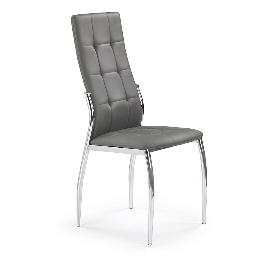 Židle K209 kov/eko kůže šedá 43x54x101 Baumax