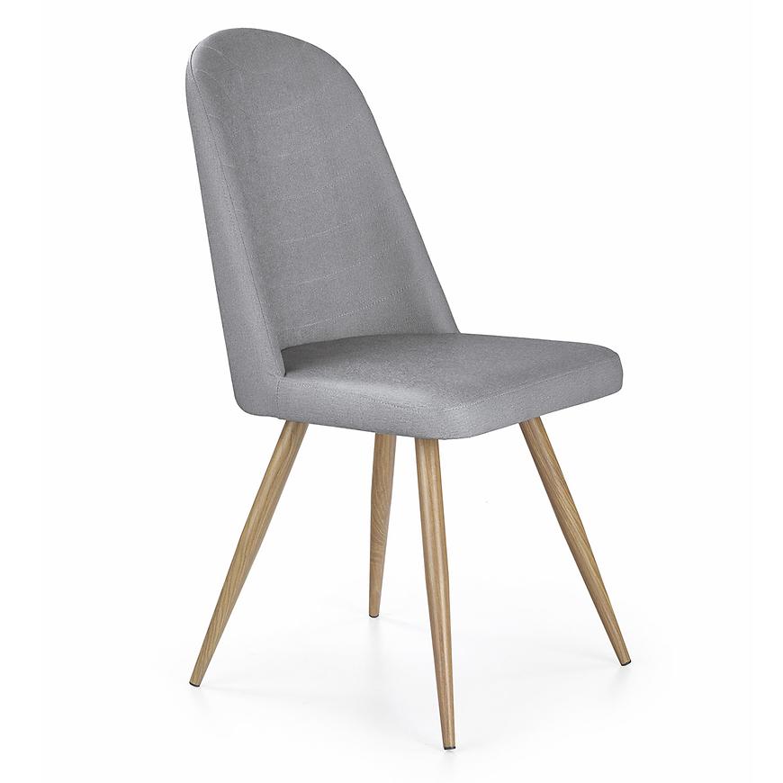 Židle K214 kov/eko kůže šedá 49x59x90 Baumax