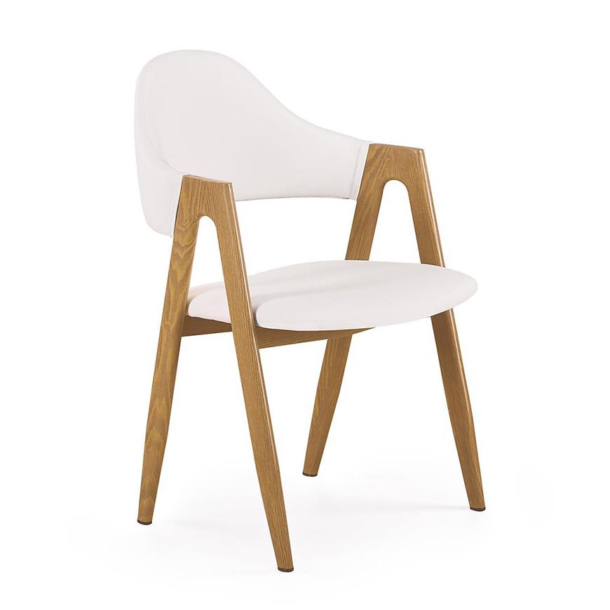 Židle K247 eko kůže/kov bílá 53x57x80 Baumax