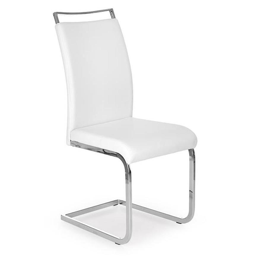 Židle K250 kov/eko kůže bílá 42x59x99 Baumax
