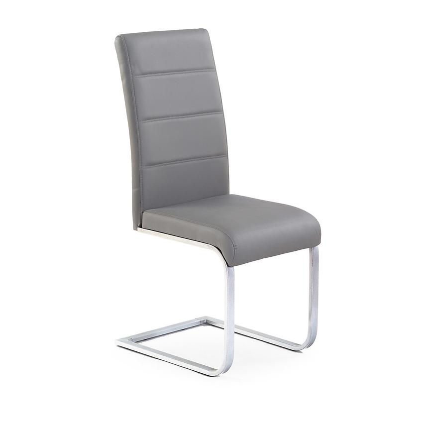 Židle K85 kov/eko kůže šedá 42x56x100 Baumax