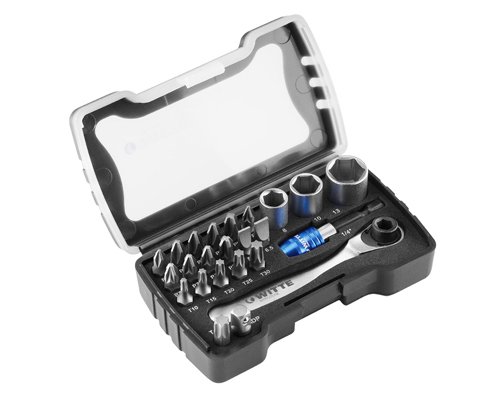 Sada bitů a hlavic 24ks s ráčnou Witte