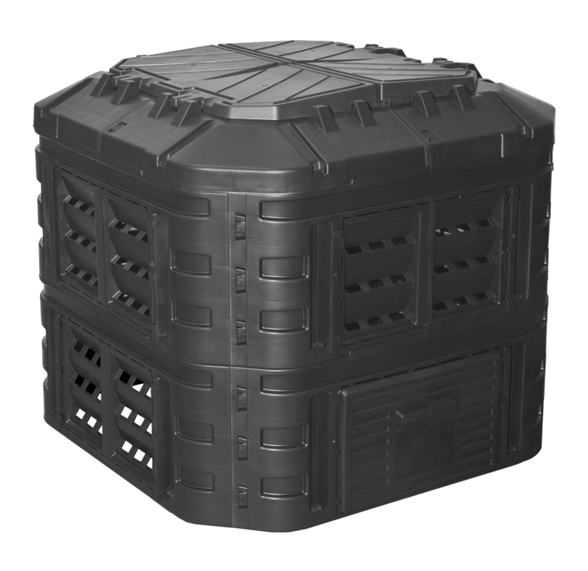 Kompostér na zahradu 600L modulový černý JIPOS