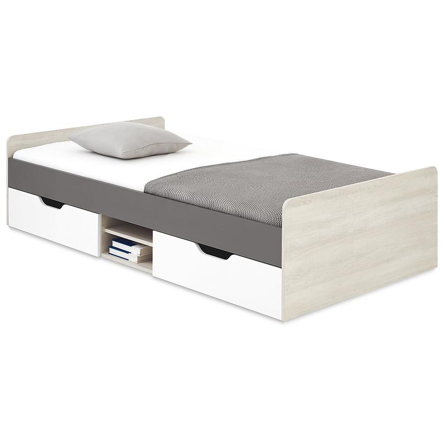 Postel 120 RM16 dub wilton/bílá/antracit Baumax