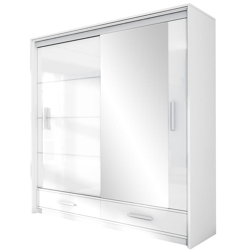 Skříň Marsylia 203 bílý lesk/bílá Baumax