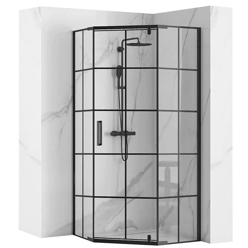 Sprchový kout Hex black 90x90x195 REA